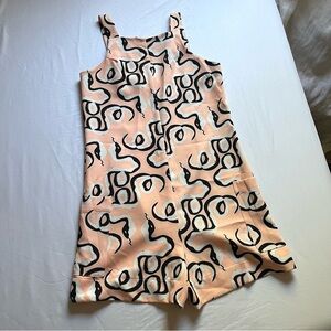 DAZEY LA orange printed sleeveless knit romper